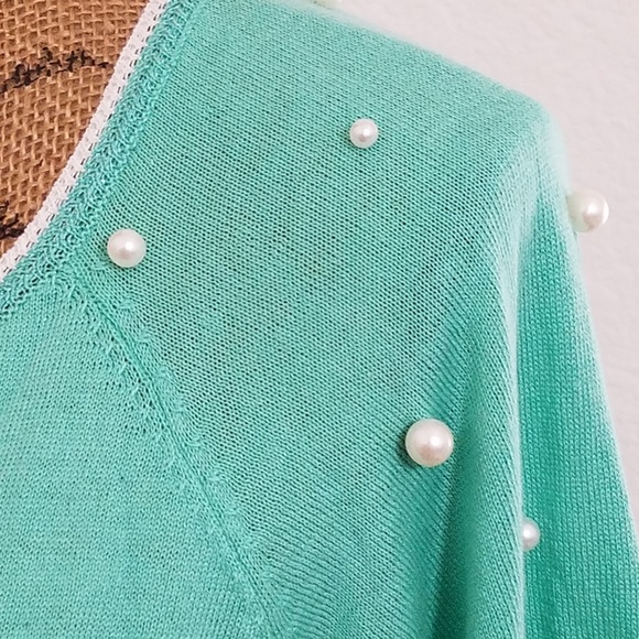Mint green pearl accents-lightweight-NWT+S-M-Lrg. - Picture 4 of 12